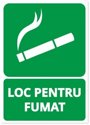 Indicator Loc pentru fumat, 105x148mm